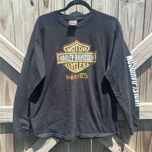 Harley Davidson Mexico Long Sleeve Tee Shirt Size Large